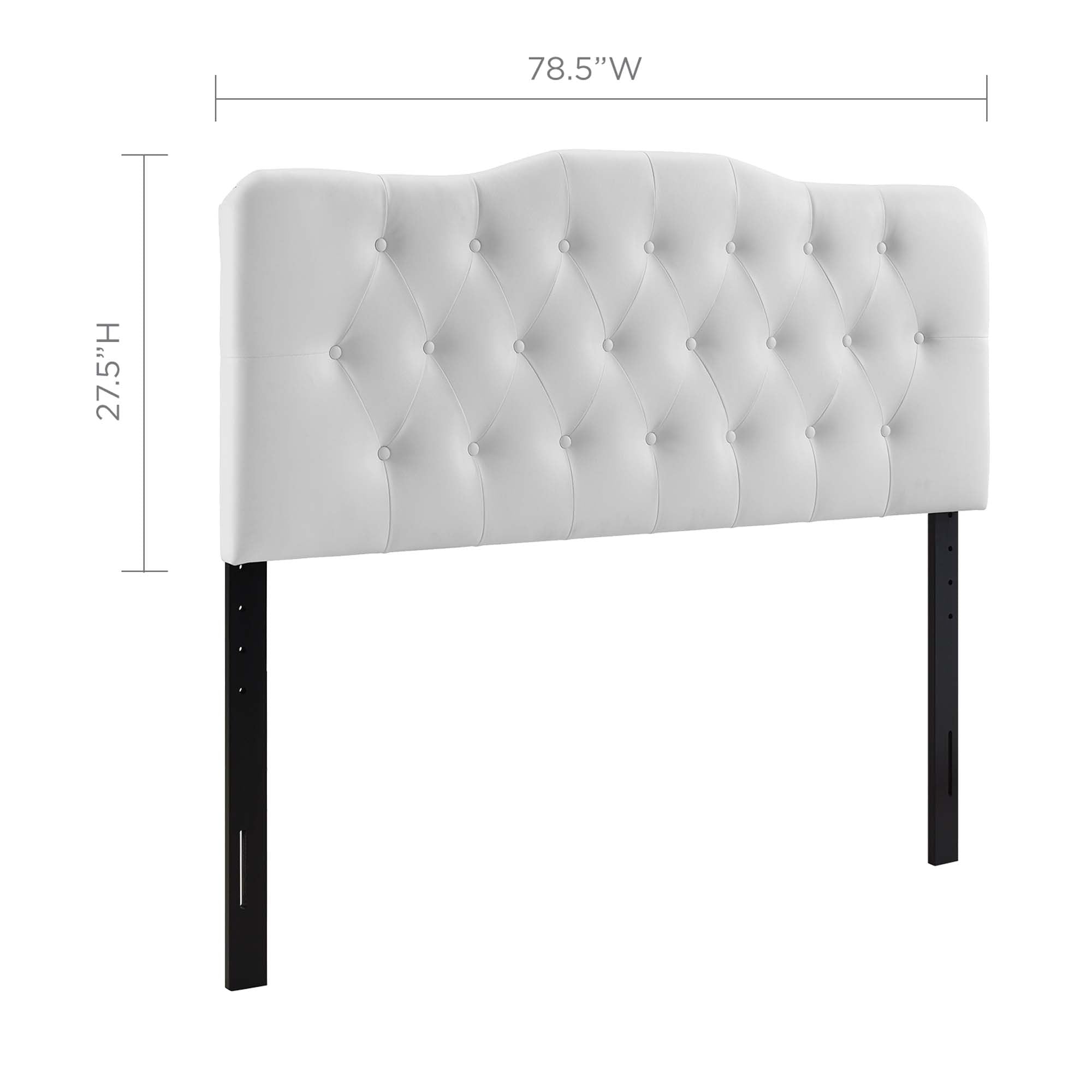 Annabel King Upholstered Vinyl Headboard