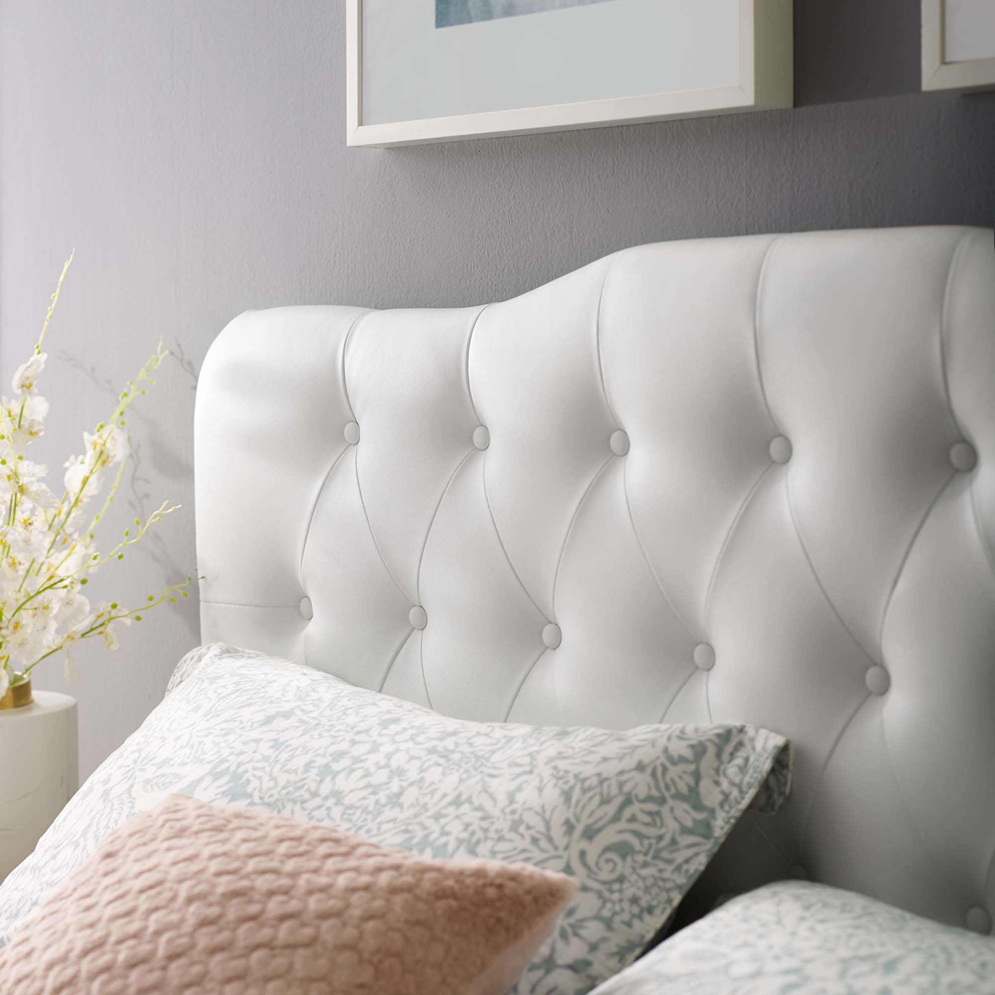 Annabel King Upholstered Vinyl Headboard