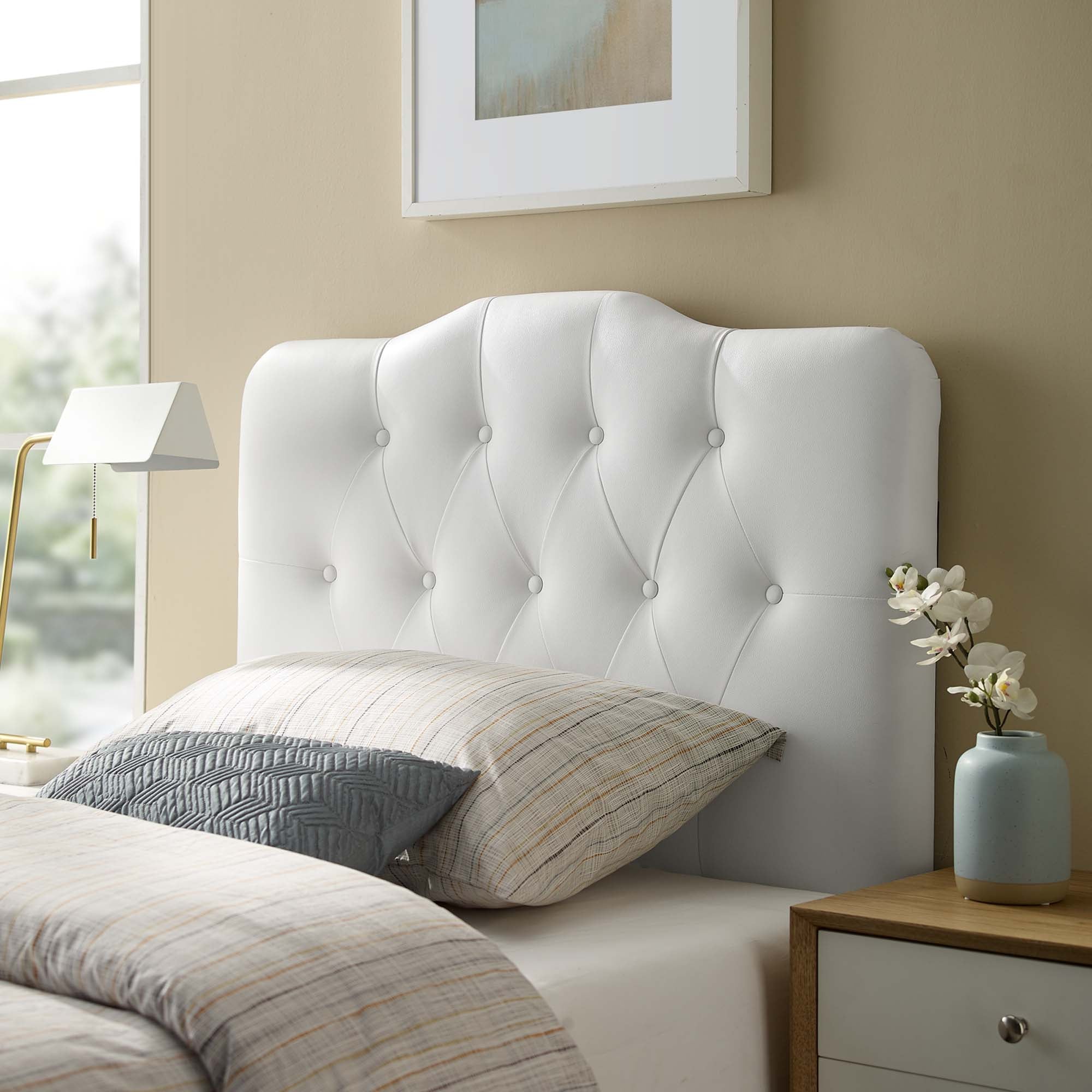 Annabel Twin Upholstered Vinyl Headboard