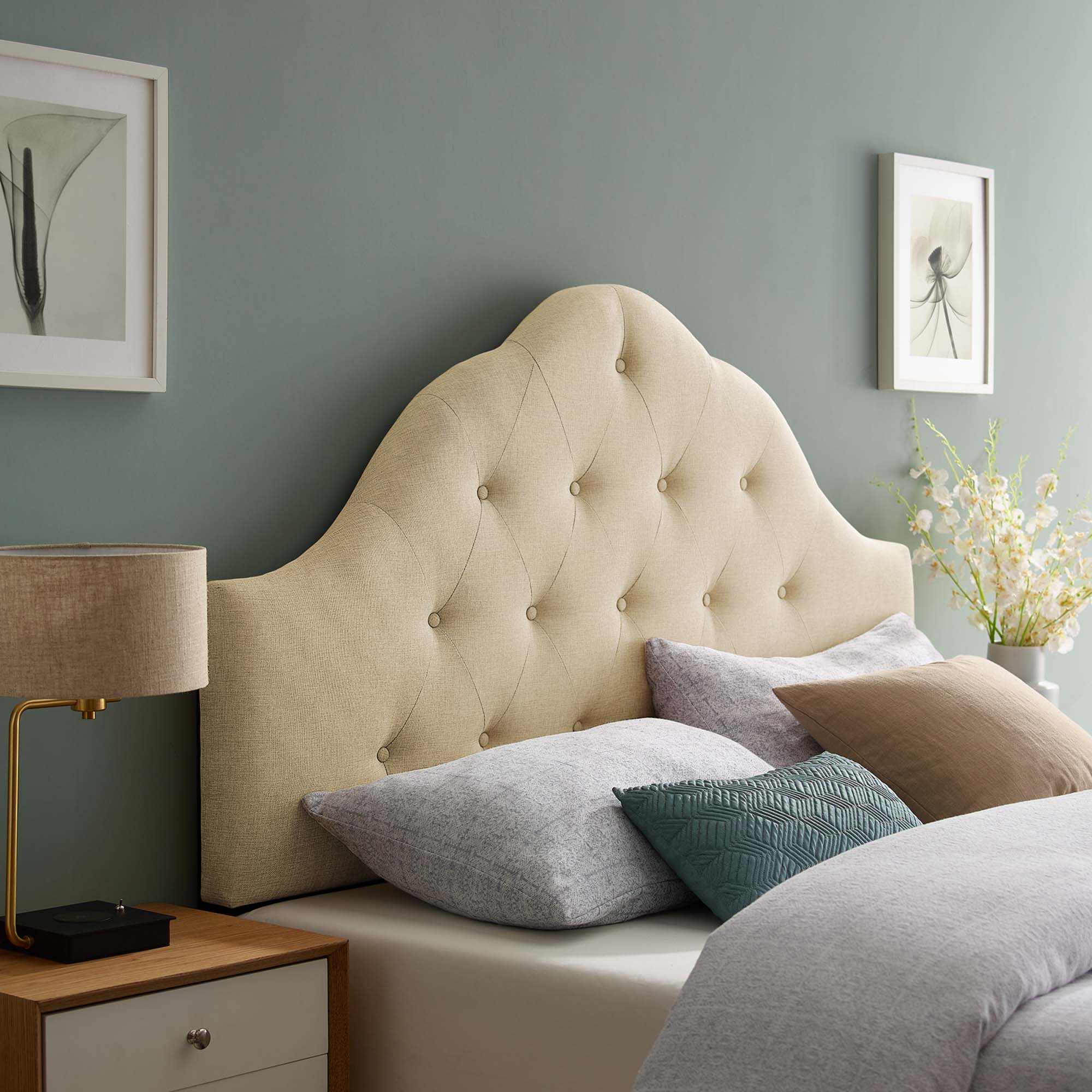 Sovereign Queen Upholstered Fabric Headboard