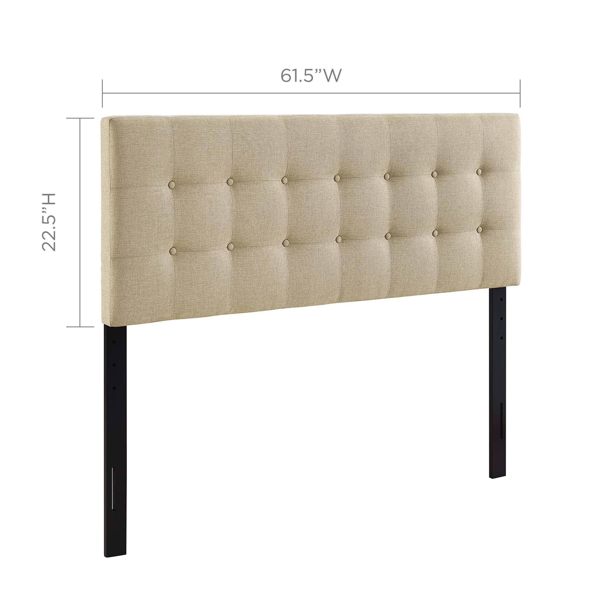 Emily Queen Upholstered Fabric Headboard