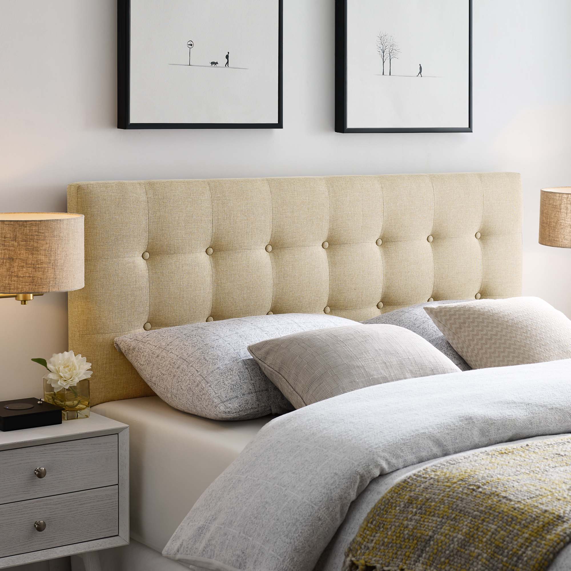 Emily Queen Upholstered Fabric Headboard