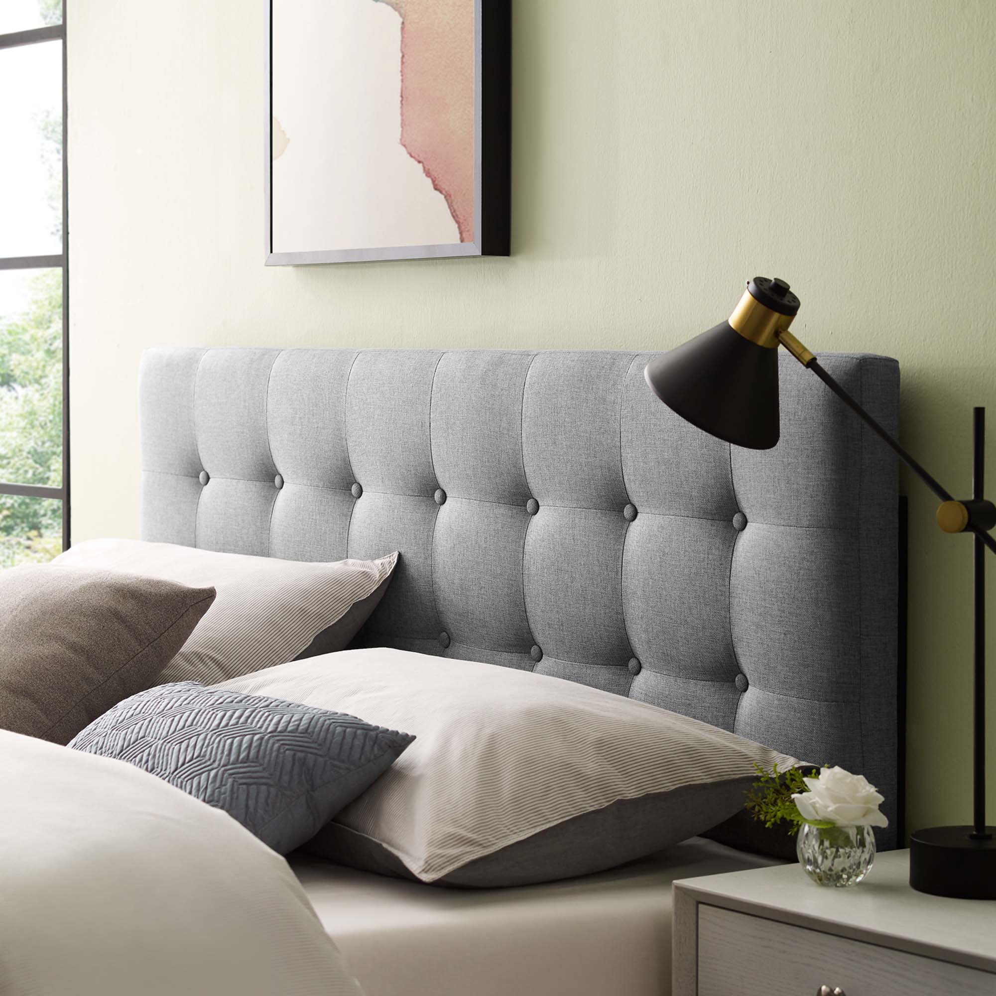 Emily Queen Upholstered Fabric Headboard