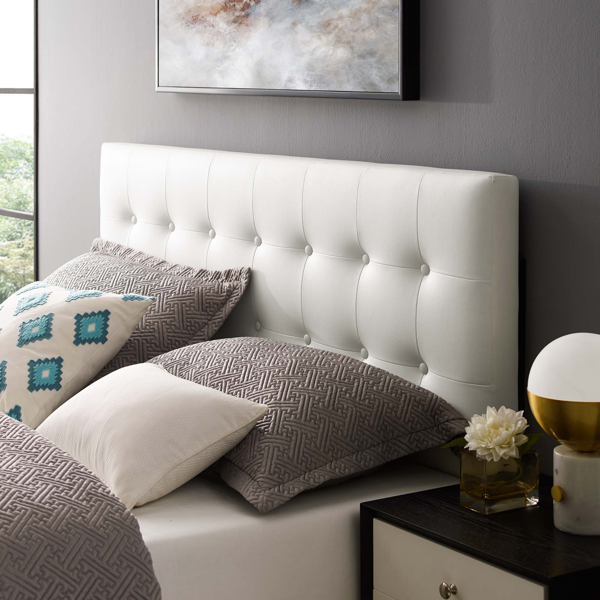 Emily Queen Upholstered Vinyl Headboard