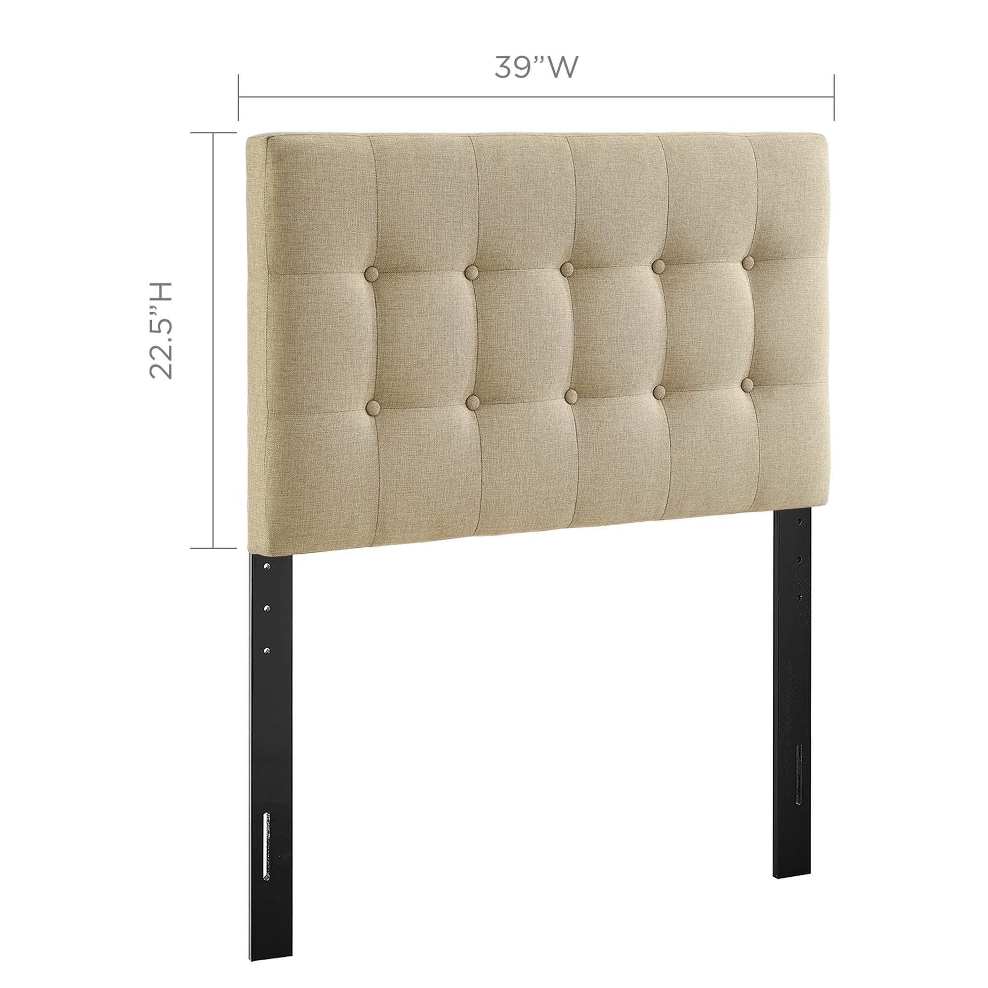 Emily Twin Upholstered Fabric Headboard