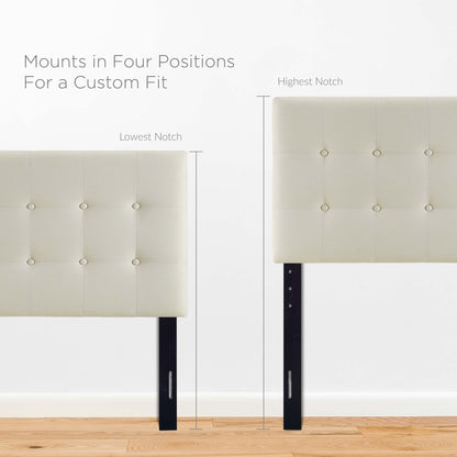 Emily Twin Upholstered Fabric Headboard