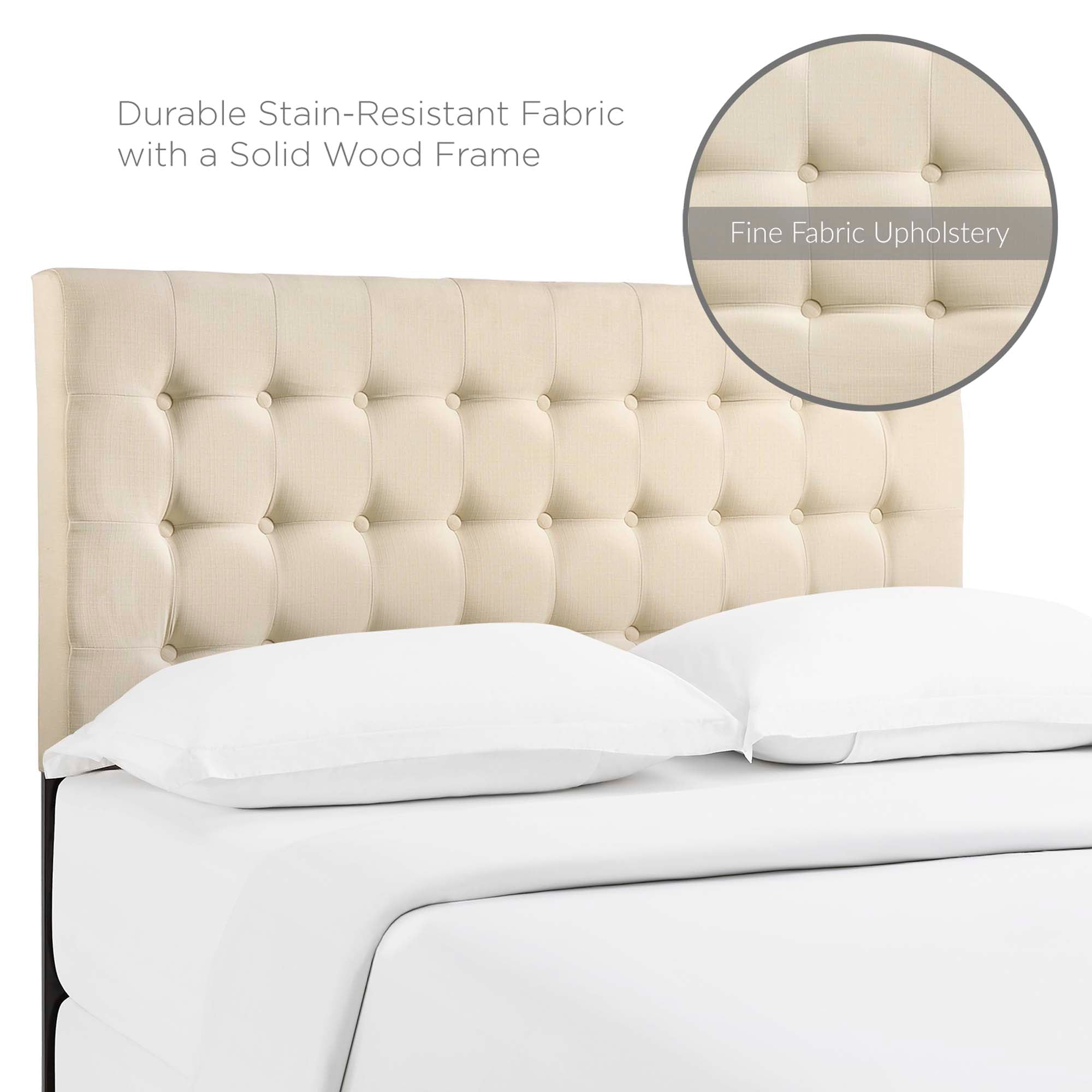 Tinble Queen Upholstered Fabric Headboard