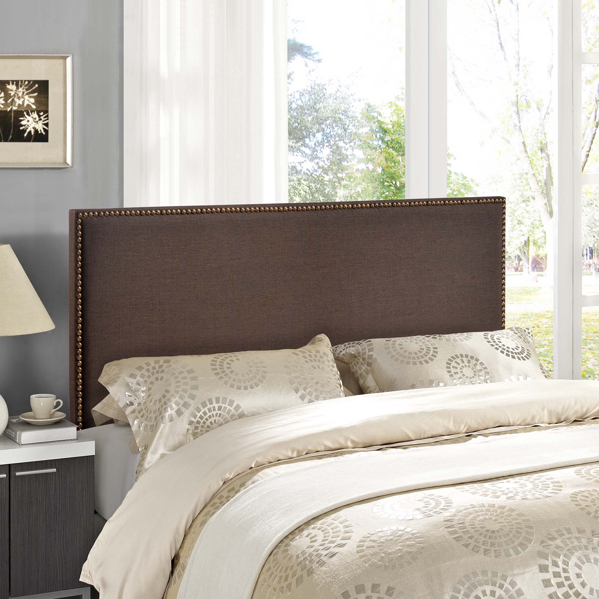 Region Nailhead Queen Upholstered Headboard