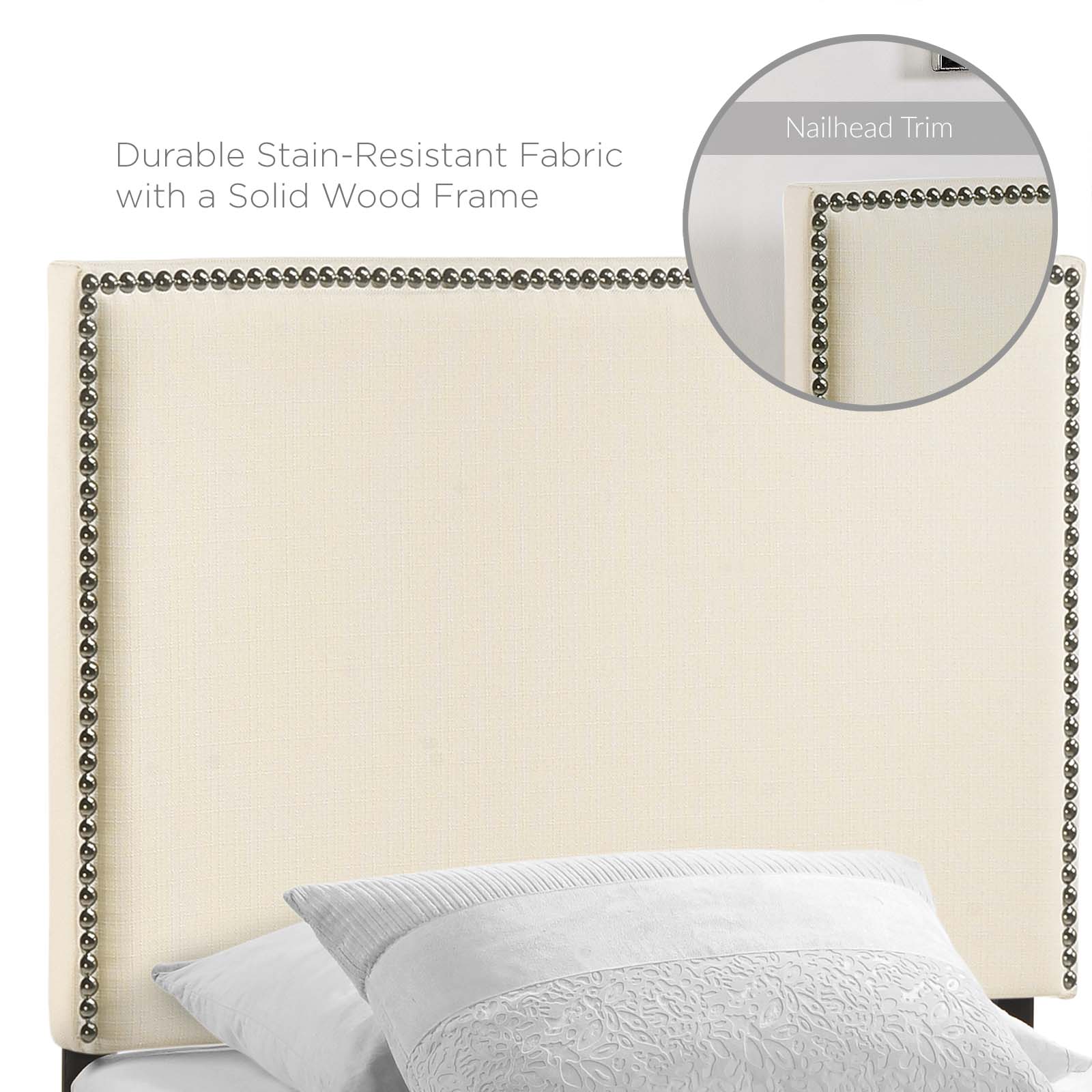 Region Nailhead Twin Upholstered Headboard