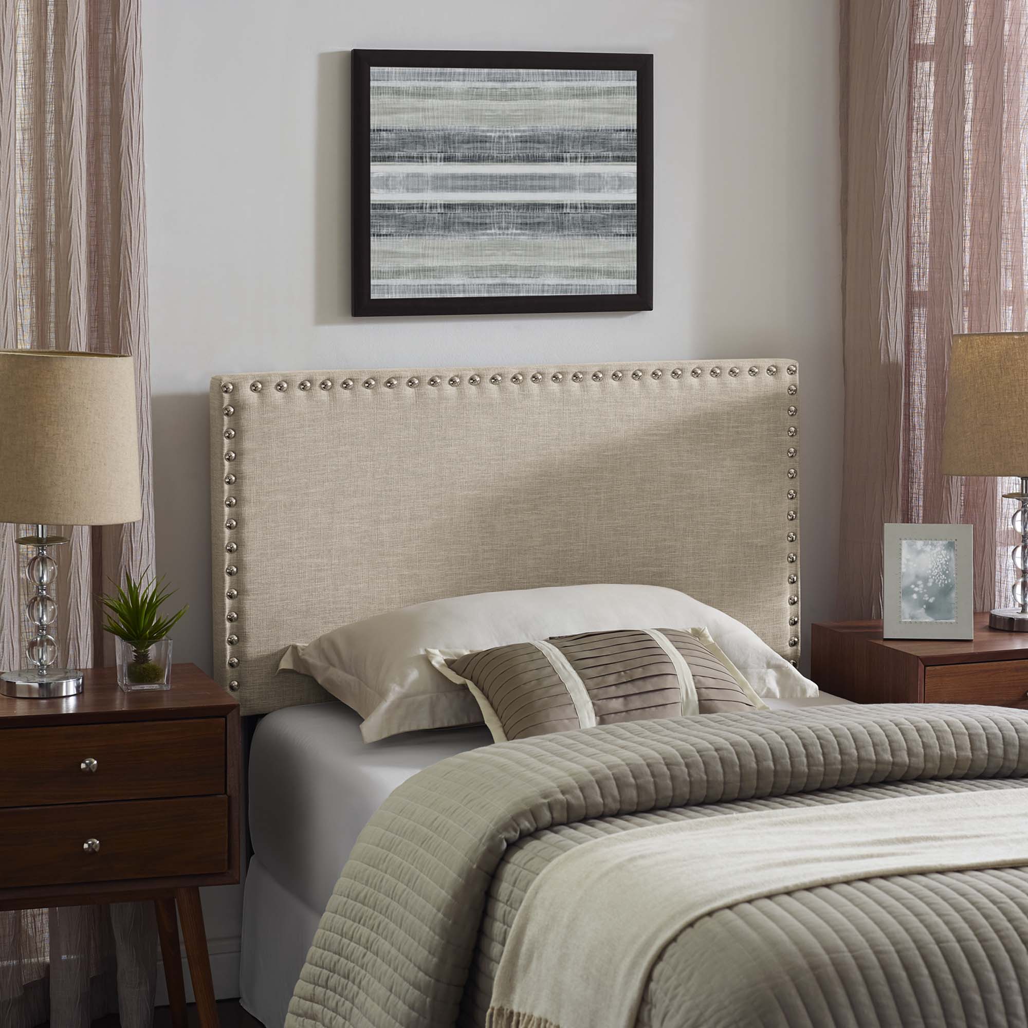 Phoebe Twin Upholstered Fabric Headboard