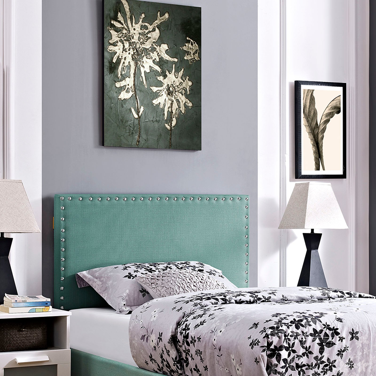 Phoebe Twin Upholstered Fabric Headboard