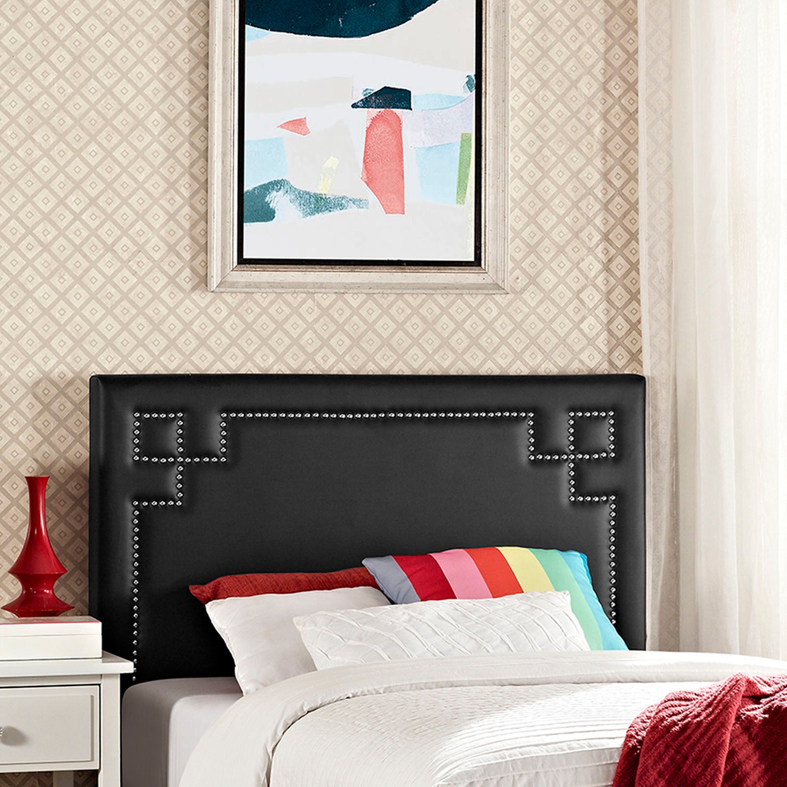 Josie Twin Upholstered Vinyl Headboard