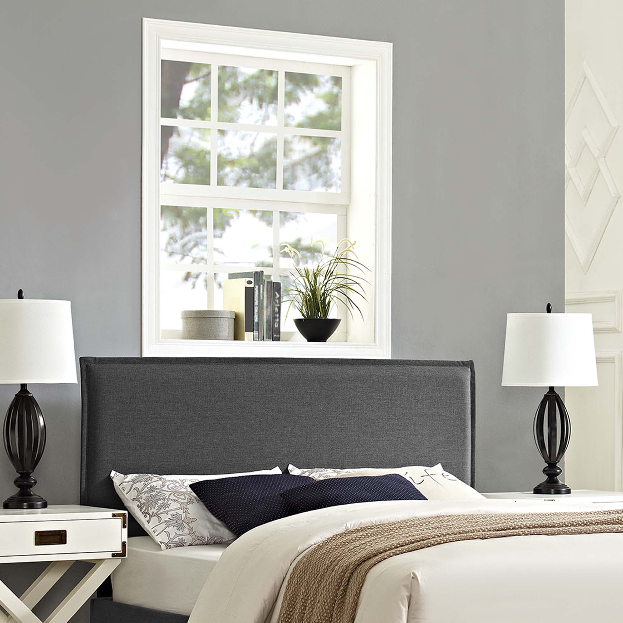 Camille Full Upholstered Fabric Headboard