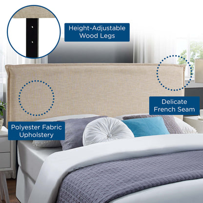 Camille Queen Upholstered Fabric Headboard