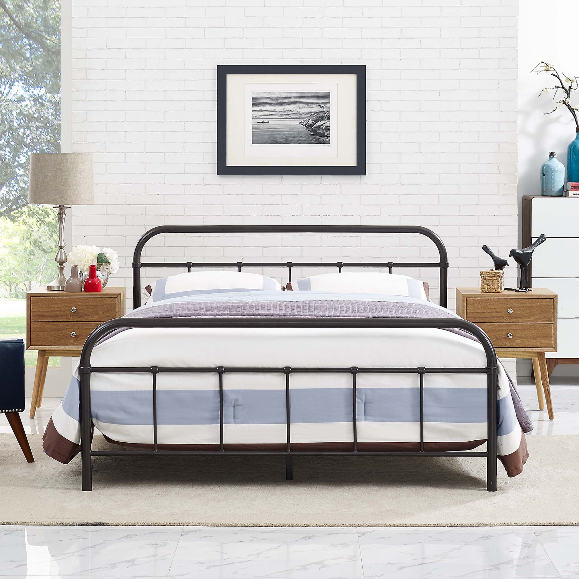 Maisie Full Stainless Steel Bed Frame