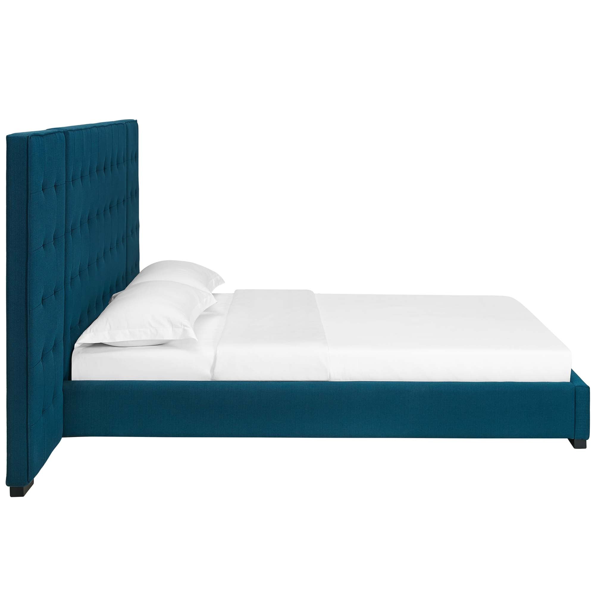 Sierra Queen Upholstered Fabric Platform Bed