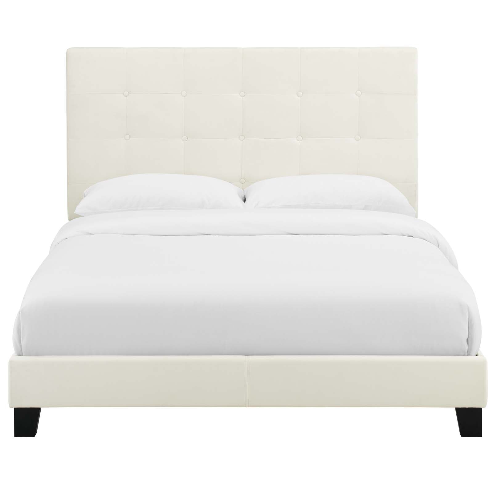 Melanie Queen Tufted Button Upholstered Performance Velvet Platform Bed