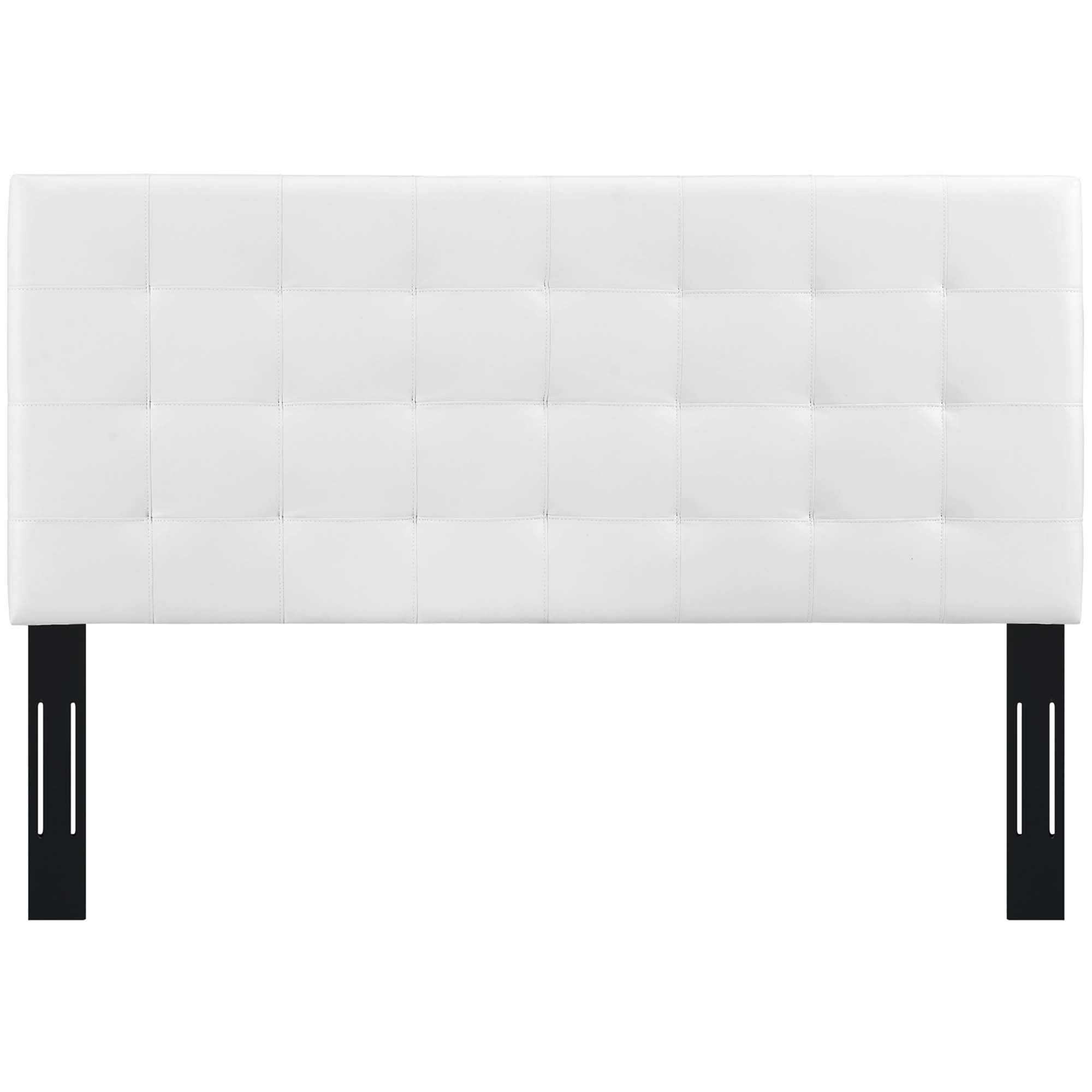 Paisley Tufted Full / Queen Upholstered Faux Leather Headboard