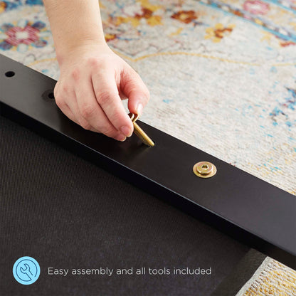 Paisley Tufted King and California King Upholstered Faux Leather Headboard