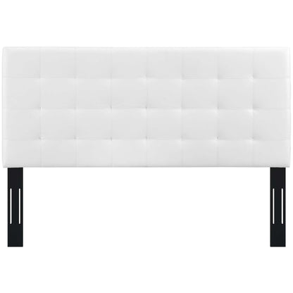 Paisley Tufted King and California King Upholstered Faux Leather Headboard