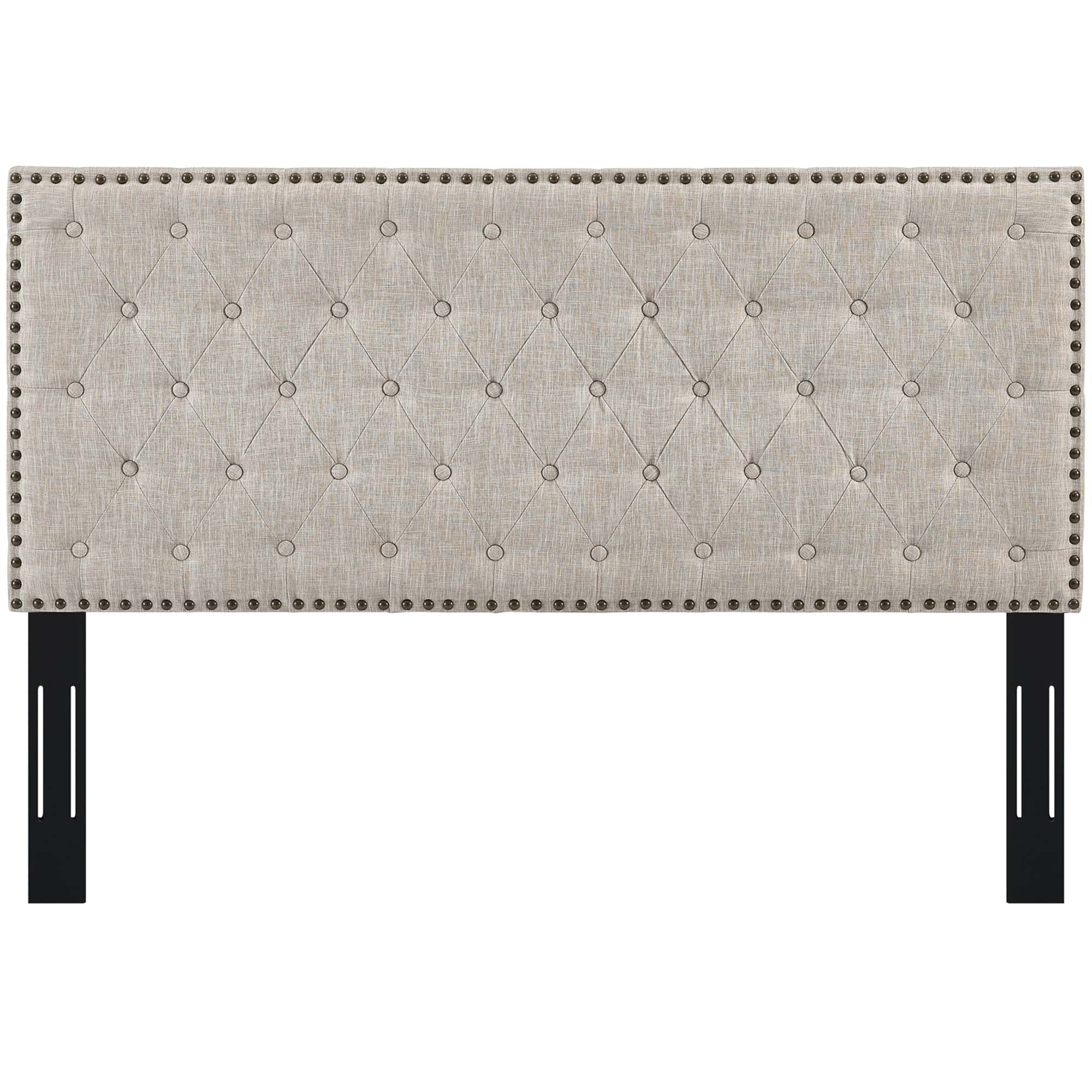 Helena Tufted Twin Upholstered Linen Fabric Headboard