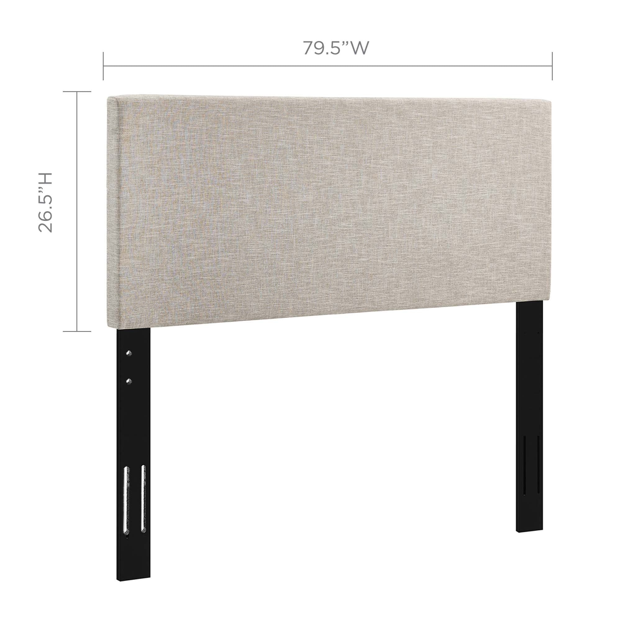 Taylor King and California King Upholstered Linen Fabric Headboard