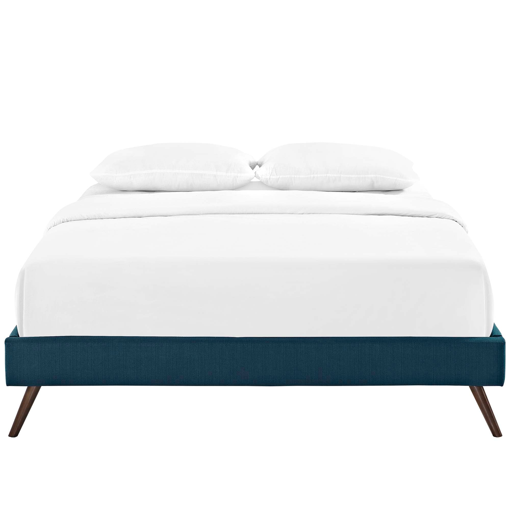 Loryn Full Fabric Bed Frame with Round Splayed Legs