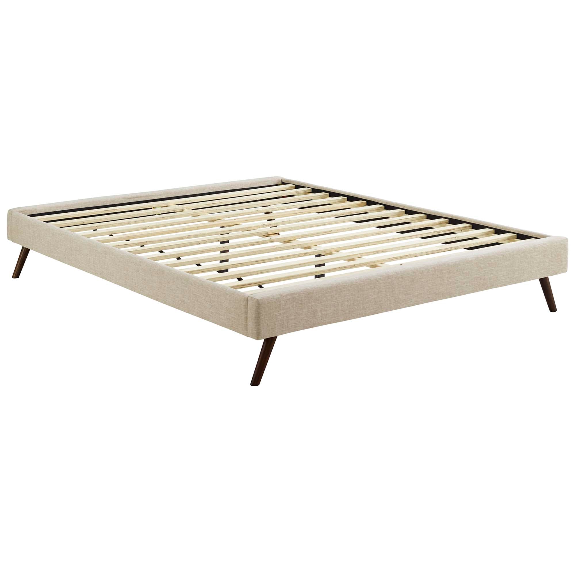 Loryn Full Fabric Bed Frame with Round Splayed Legs