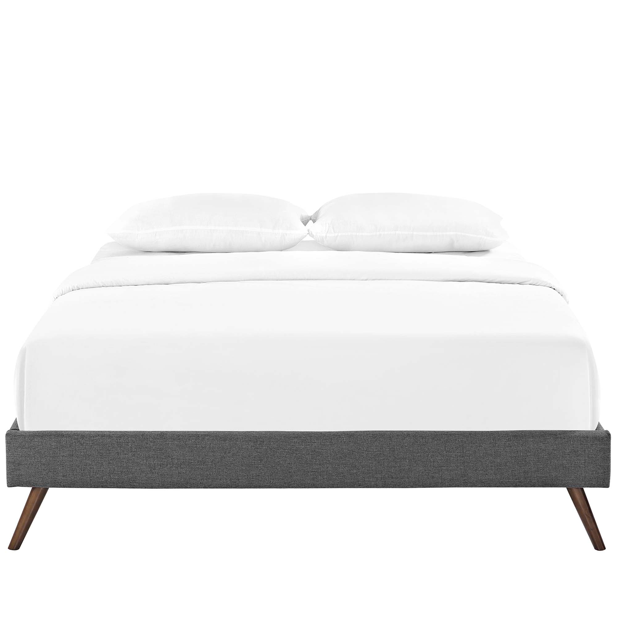 Loryn Queen Fabric Bed Frame with Round Splayed Legs