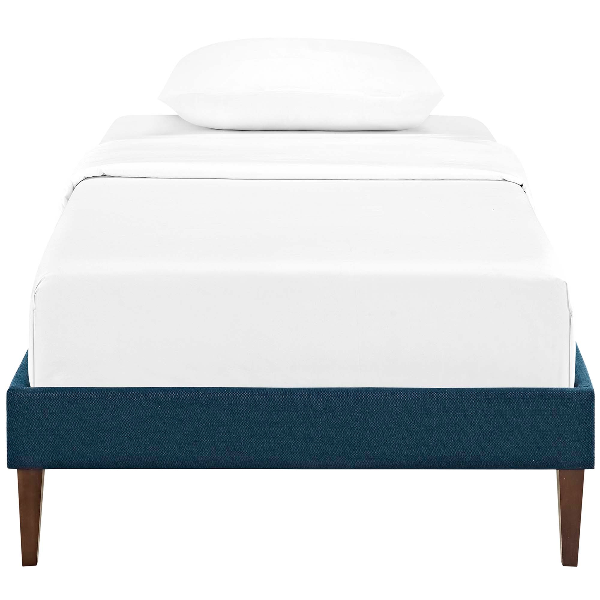 Tessie Twin Fabric Bed Frame with Squared Tapered Legs