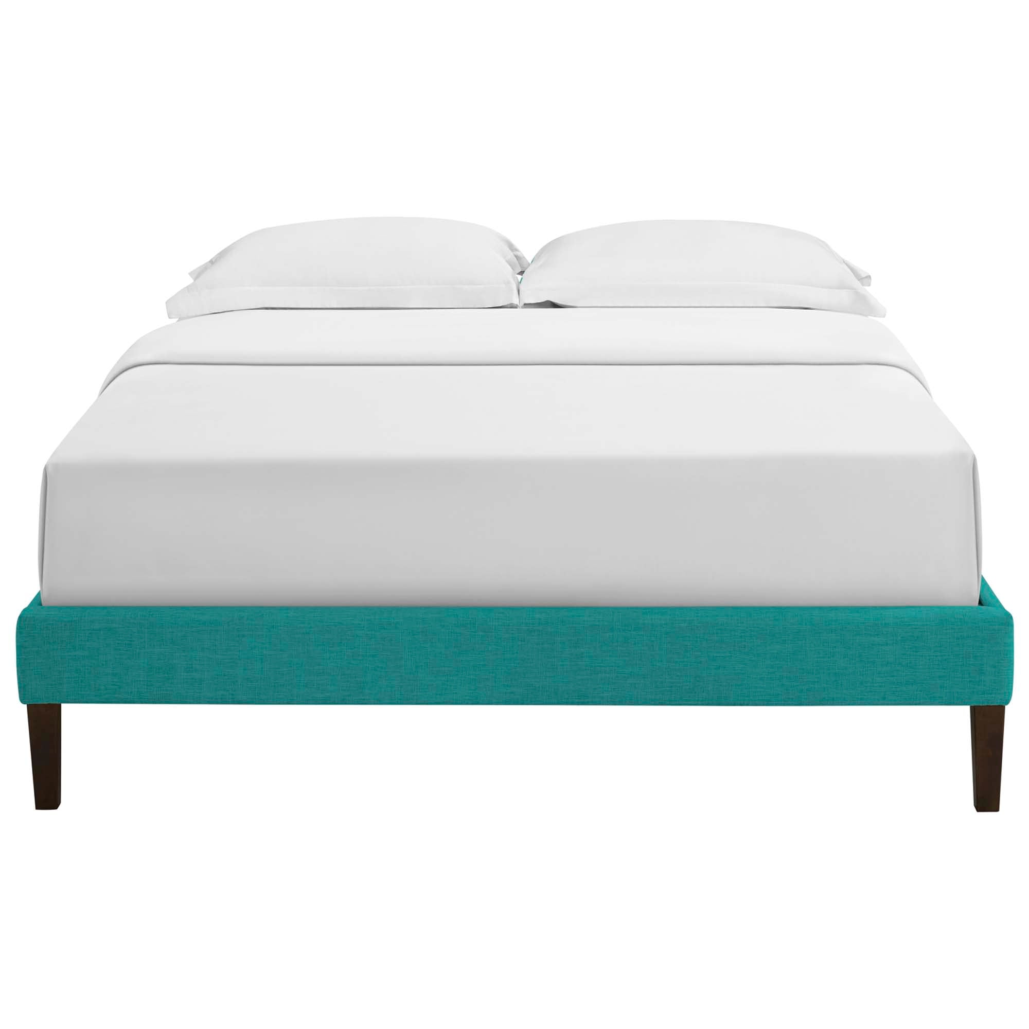 Tessie Queen Fabric Bed Frame with Squared Tapered Legs