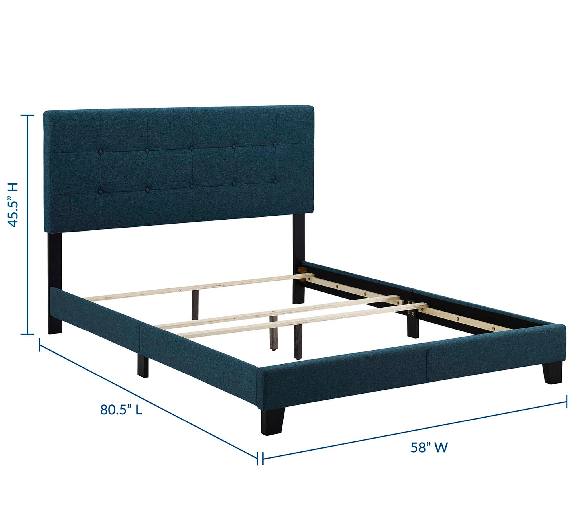 Amira Full Upholstered Fabric Bed