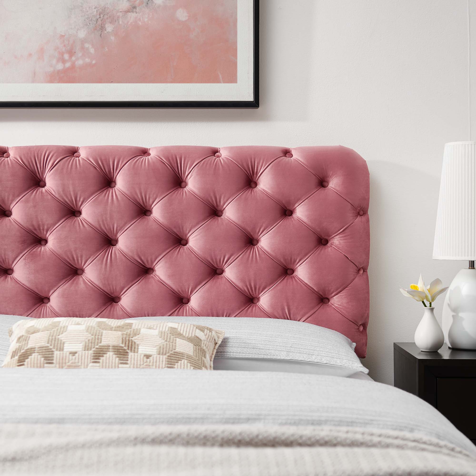 Lizzy Tufted Full/Queen Performance Velvet Headboard