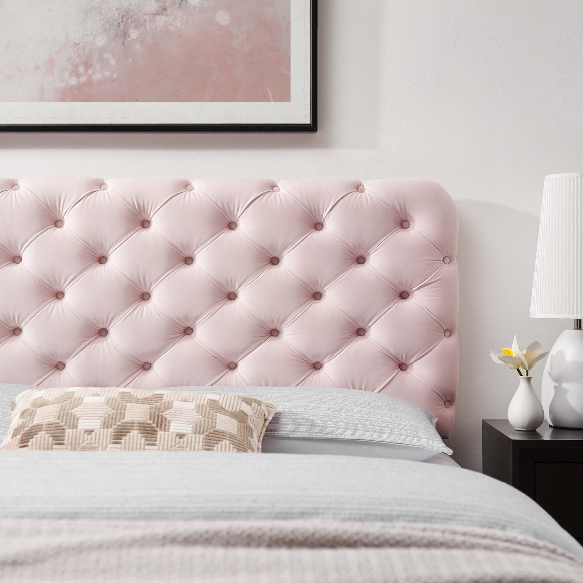 Lizzy Tufted Full/Queen Performance Velvet Headboard