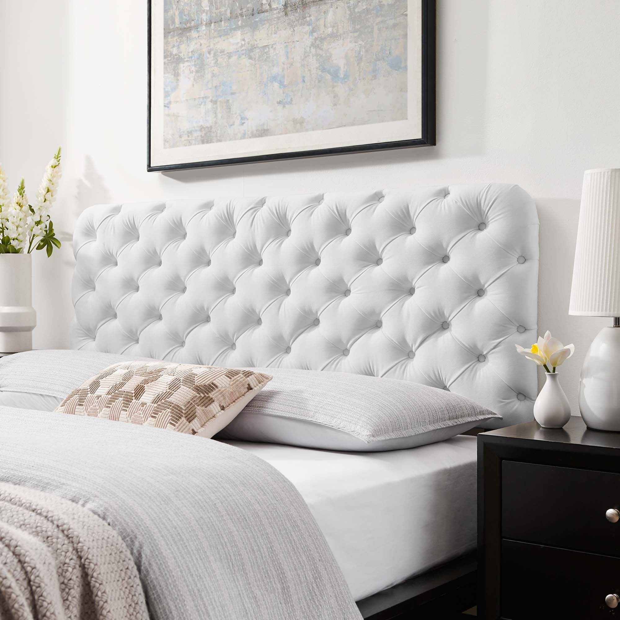 Lizzy Tufted Full/Queen Performance Velvet Headboard