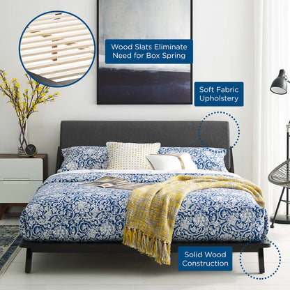 Luella Queen Upholstered Fabric Platform Bed