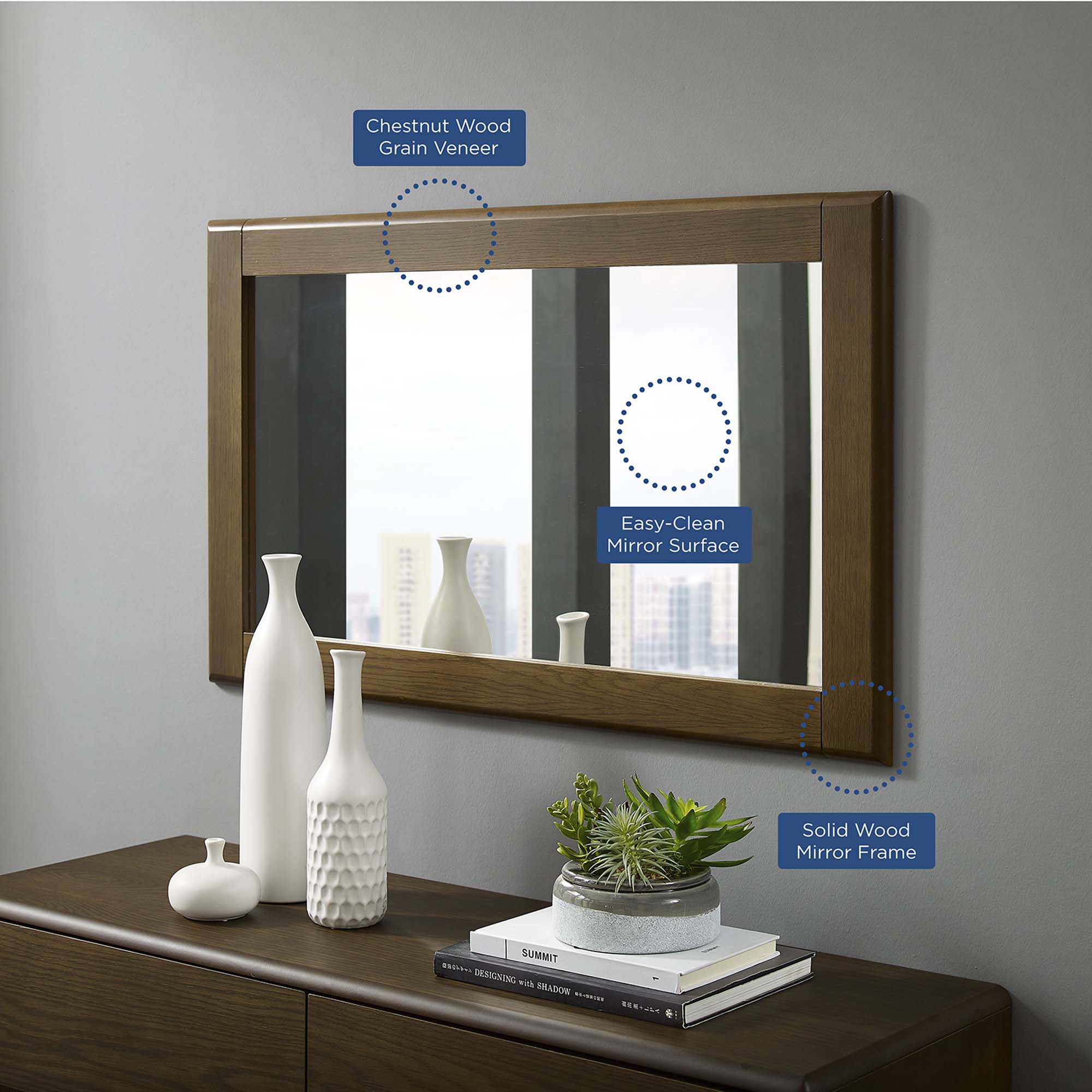 Talwyn Wood Frame Mirror