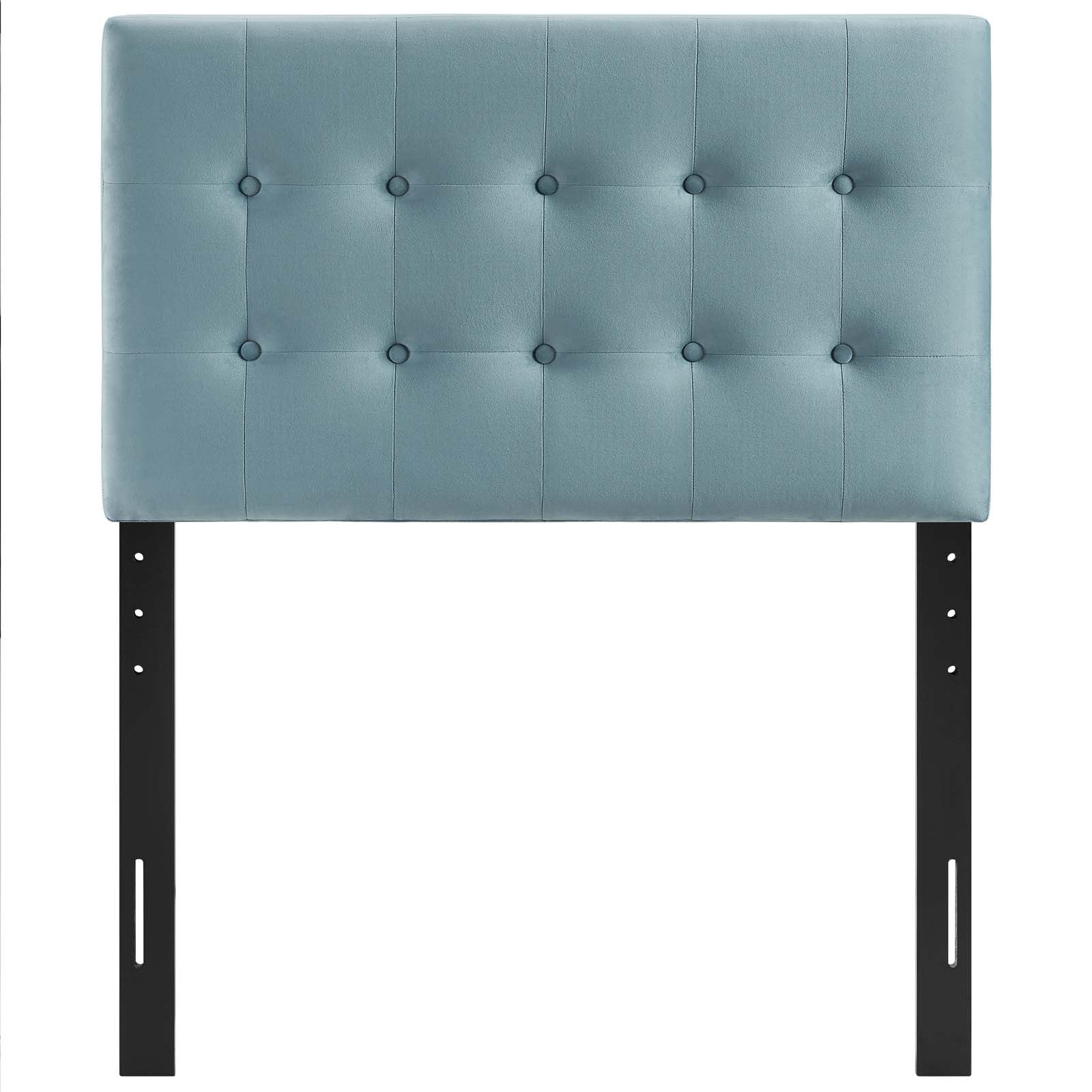 Emily Twin Biscuit Tufted Performance Velvet Headboard