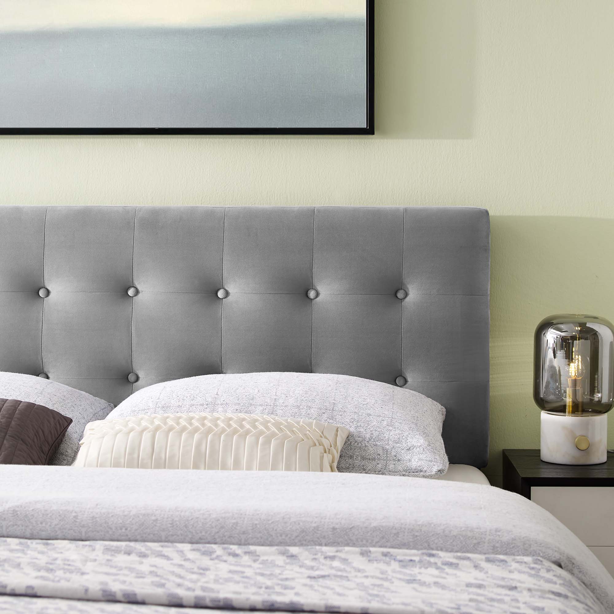 Emily Full Biscuit Tufted Performance Velvet Headboard