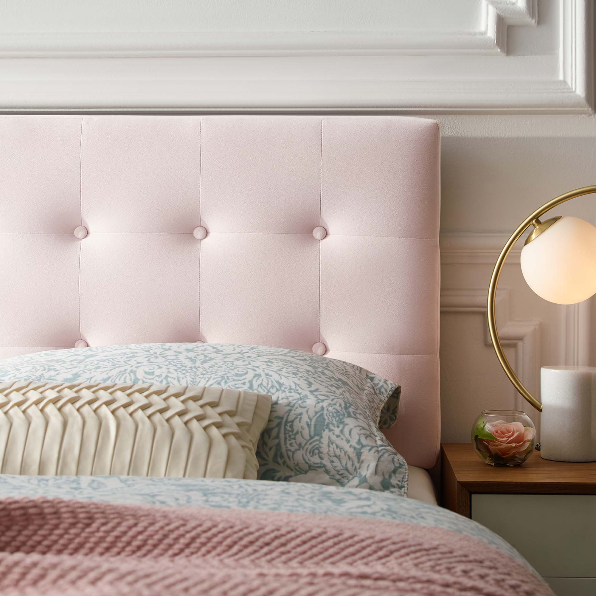 Emily Full Biscuit Tufted Performance Velvet Headboard