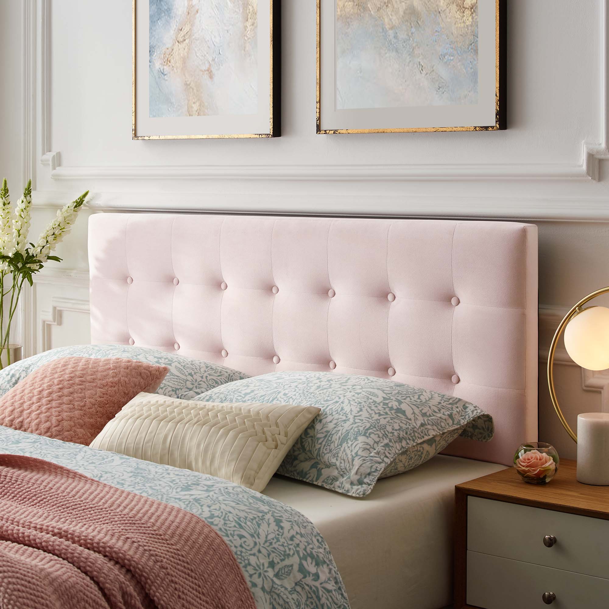 Emily Full Biscuit Tufted Performance Velvet Headboard