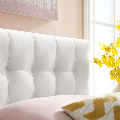 Lily Biscuit Tufted Twin Performance Velvet Headboard
