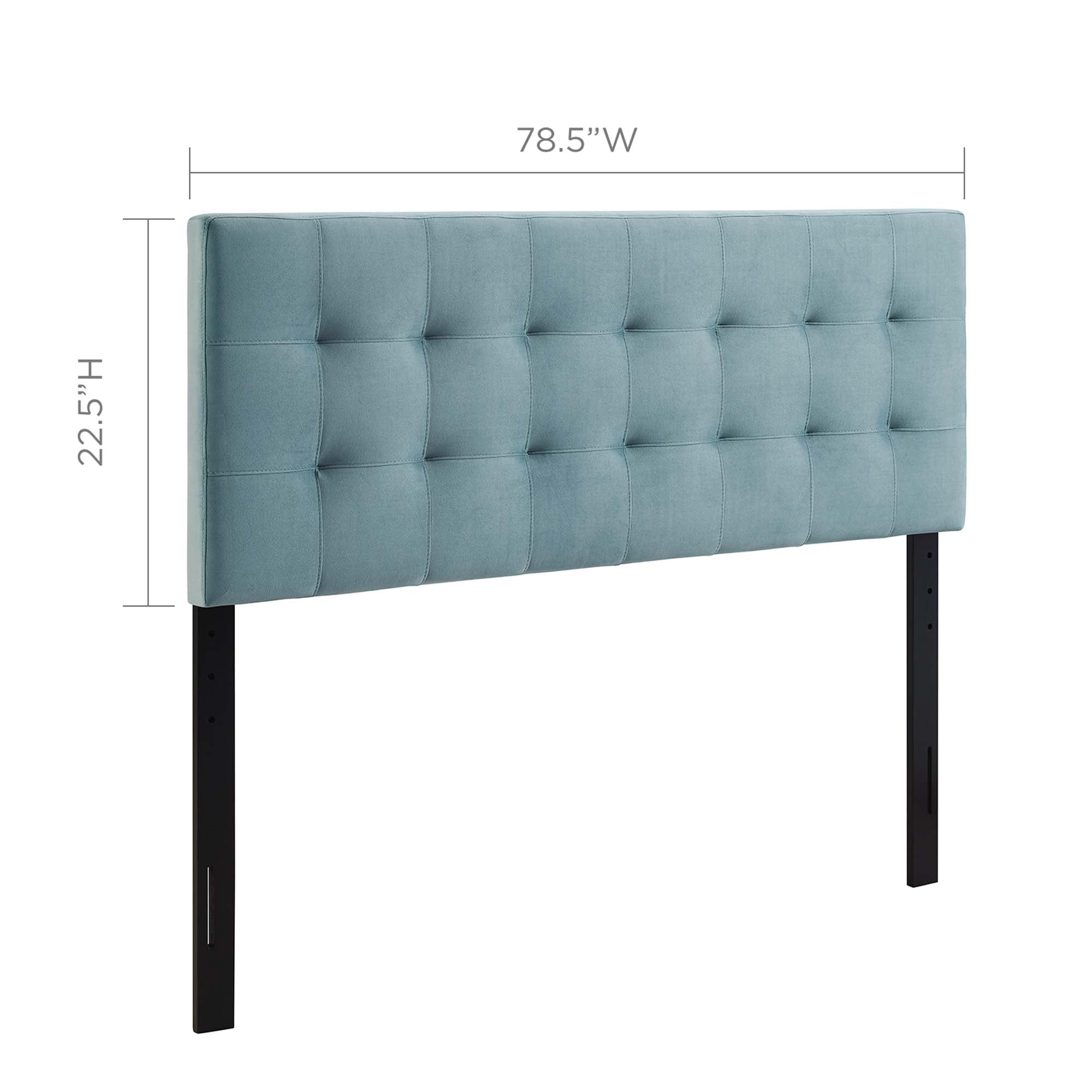 Lily King Biscuit Tufted Performance Velvet Headboard