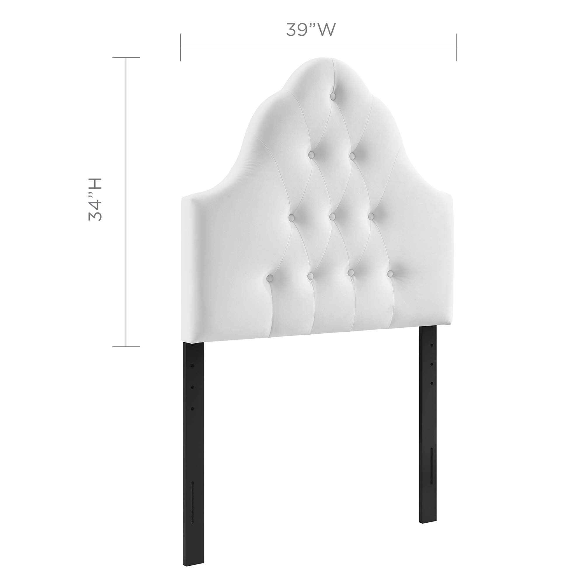 Sovereign Twin Diamond Tufted Performance Velvet Headboard