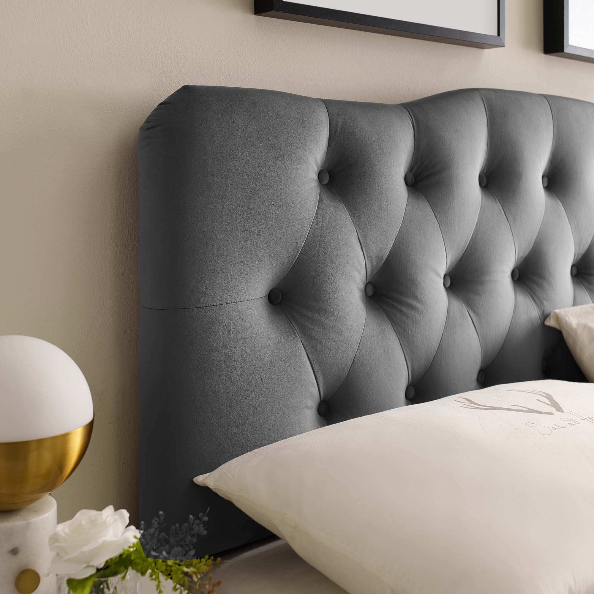 Annabel Full Diamond Tufted Performance Velvet Headboard