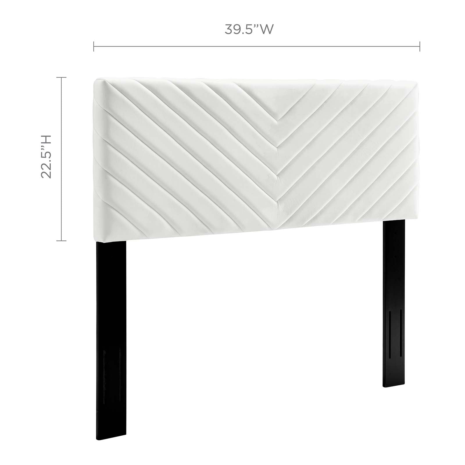 Alyson Angular Channel Tufted Performance Velvet Twin Headboard