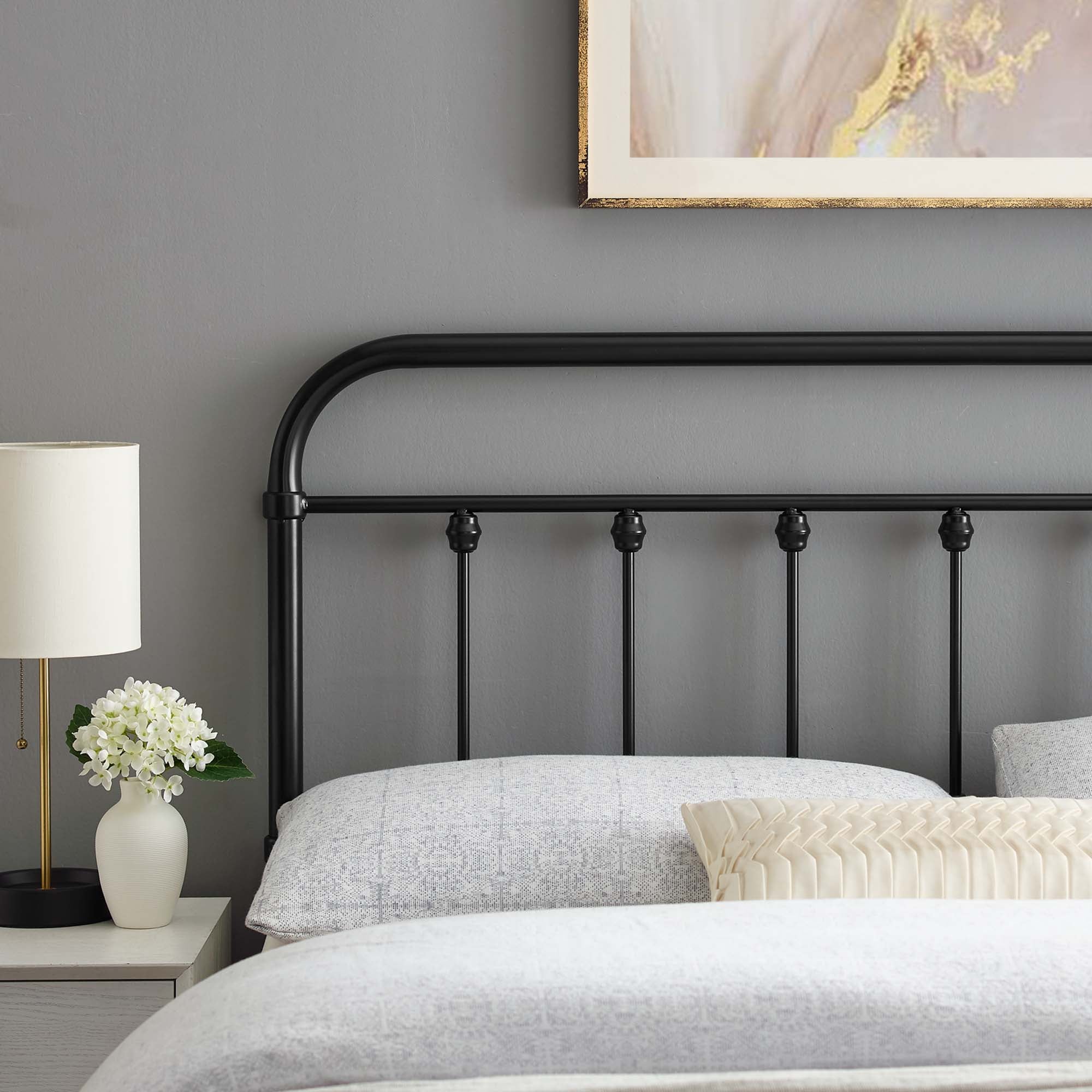 Sage Twin Metal Headboard