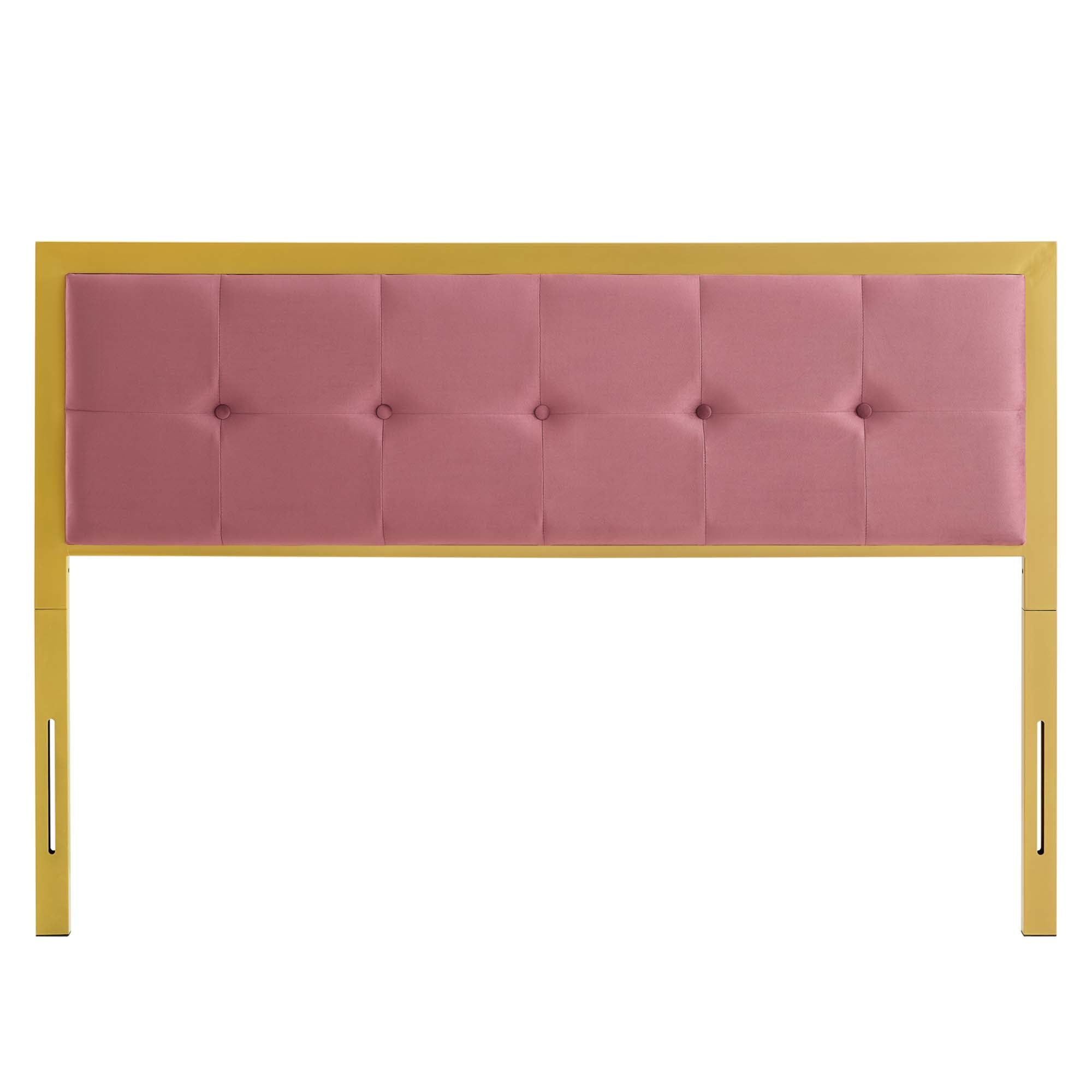 Teagan Tufted Queen Performance Velvet Headboard