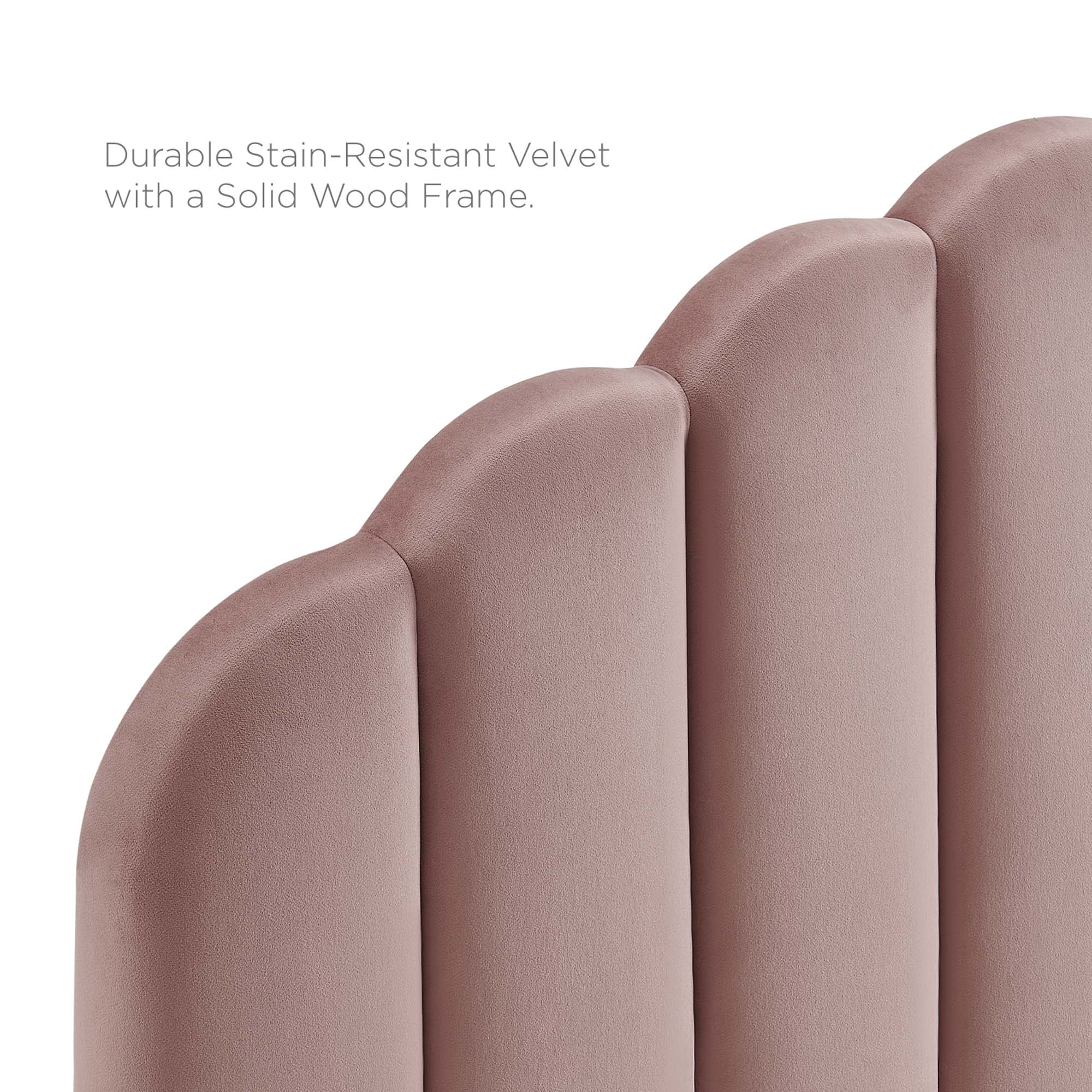 Veronique Twin Performance Velvet Headboard