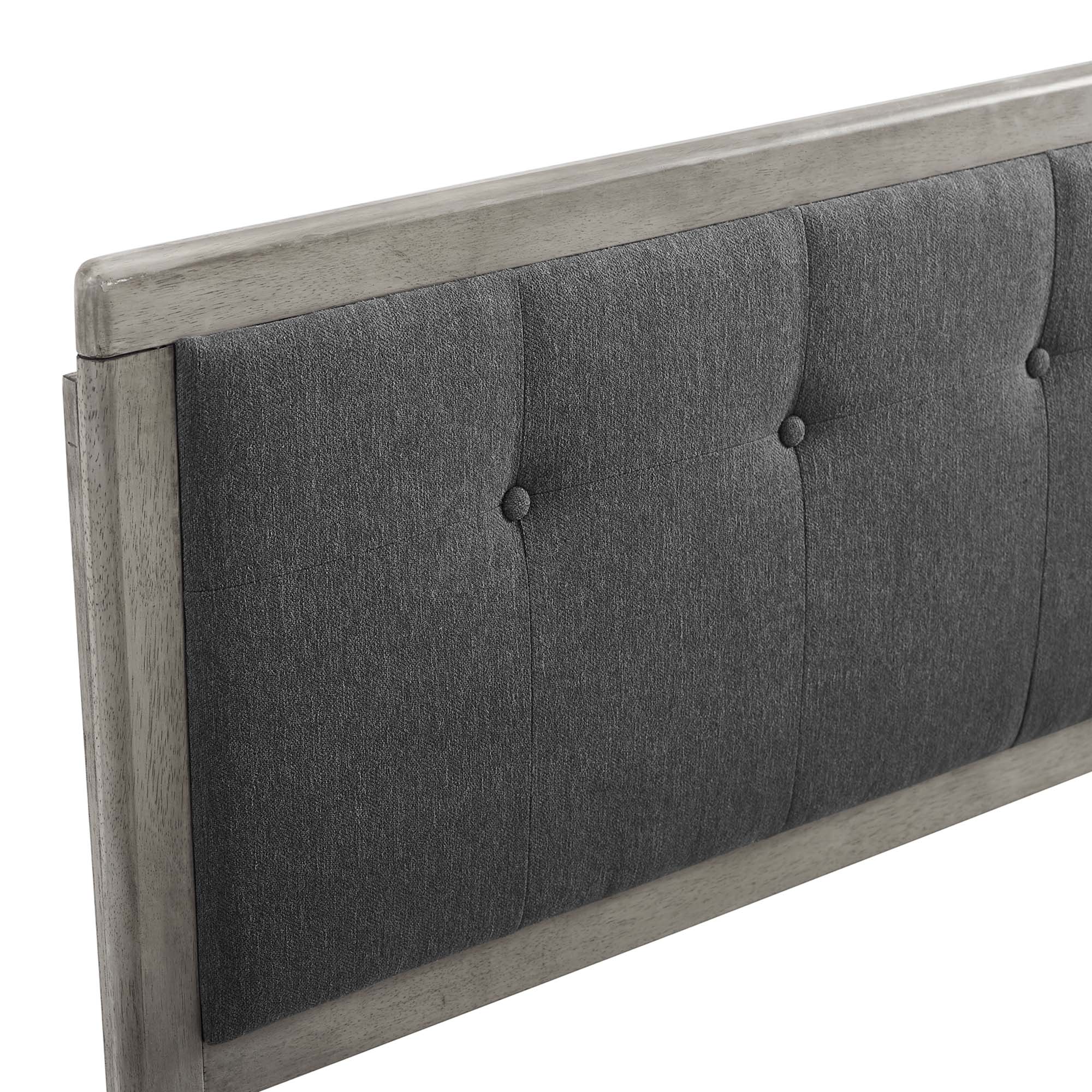 Draper Tufted Twin Fabric and Wood Headboard